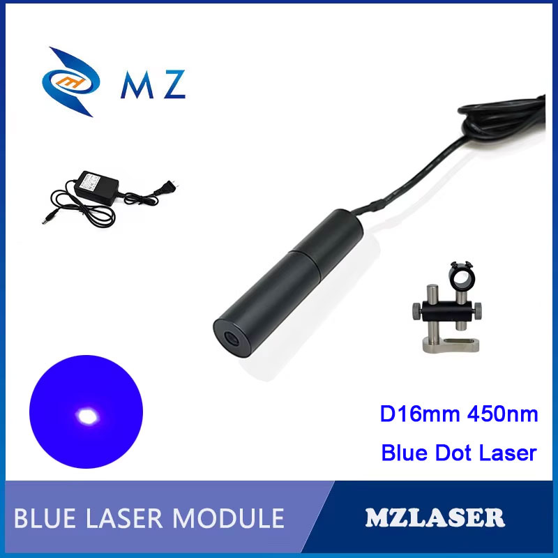 Industrial Laser Supply - Blaues Punkt-Laserdiodenmodul 450nm D16mm Industriequalität Kompaktlaser