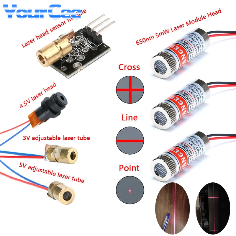 Industrial Laser Diode - 2 Stück 650 nm 5 mW