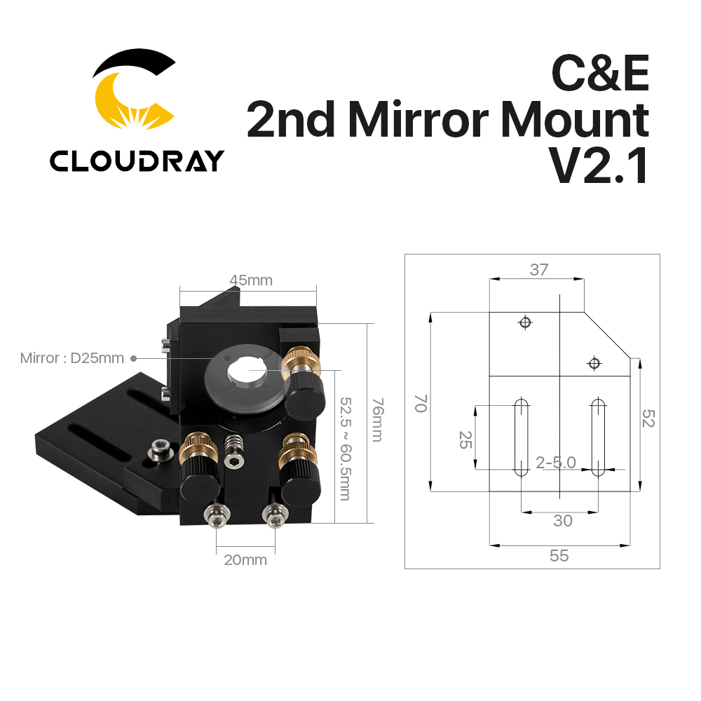 Cloudray CO2 Schwarz Zweiter L – Co2 Laser Mirror Bewertung und Preis