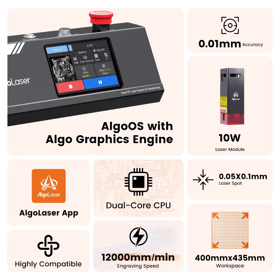 Algolaser DIY Tisch 40*43 cm C – Industrial Handheld Laser Engraver Bewertung und Preis