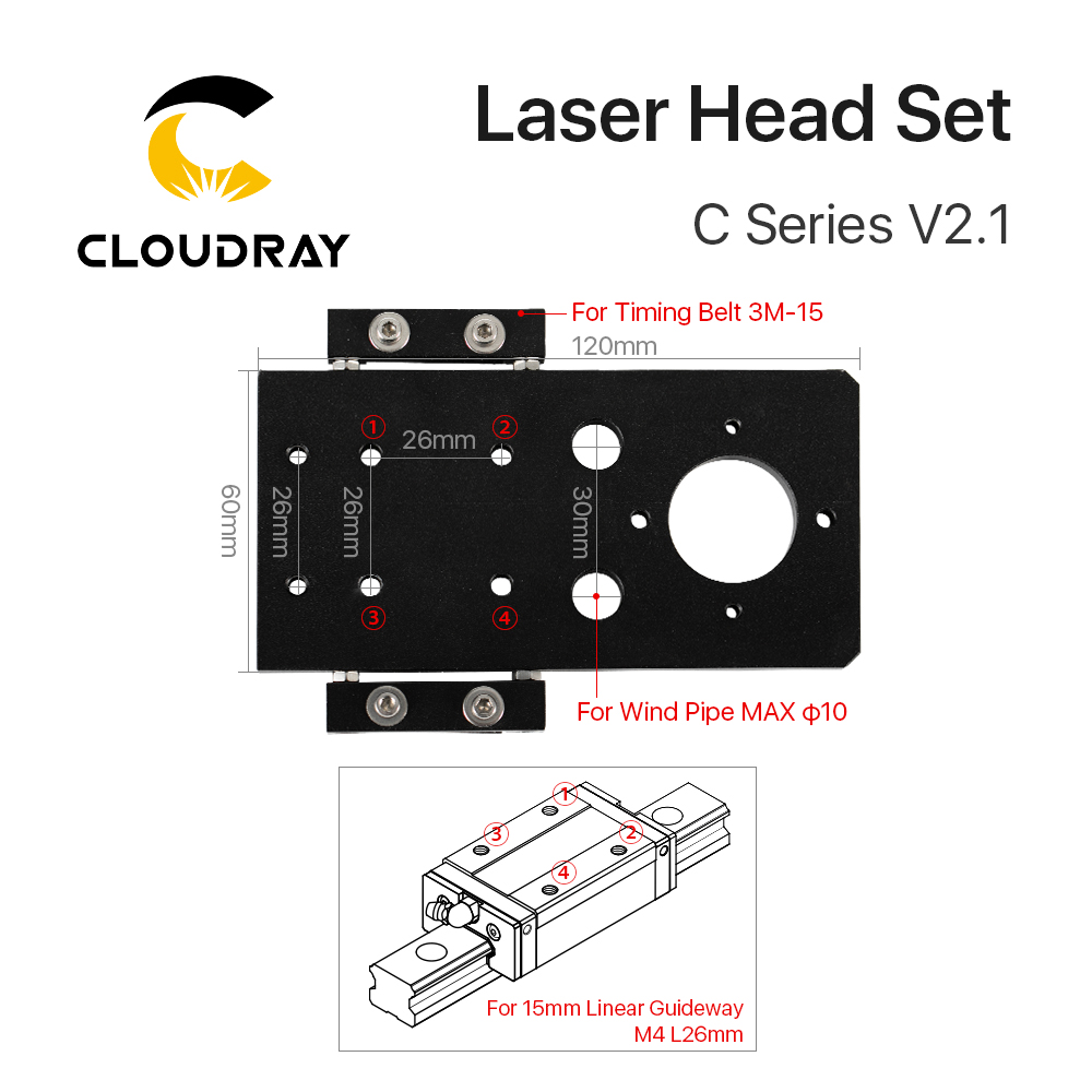 Cloudray CO2-Laserkopf-Set, Du – Co2 Laser Mirror Bewertung und Preis